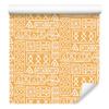 Polynesian Geometric Pattern Wallpaper Cream and Gold 50x1000