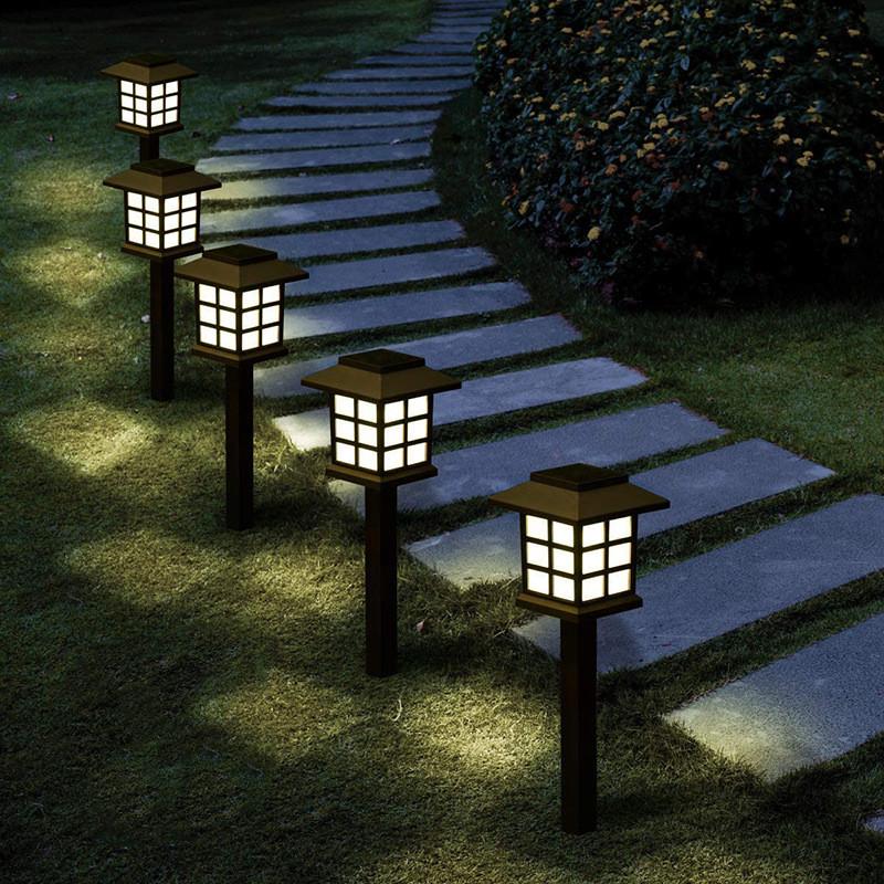 2 Pack Solar Pathway Lights, Outdoor Solar Lamp Waterproof Landscape Lighting for Garden,Yard,Patio,Walkway,Driveway Decor