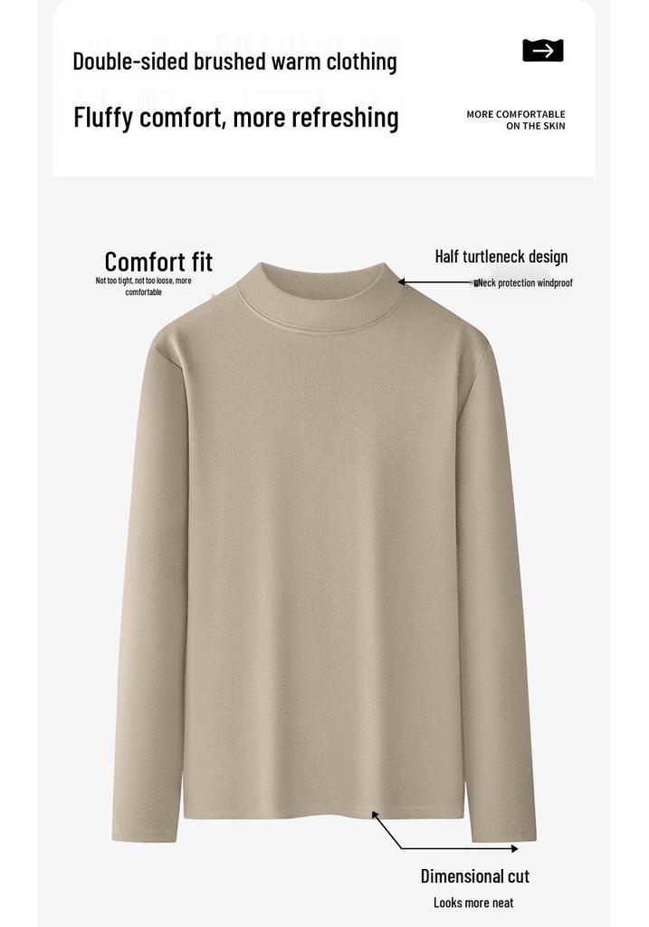 Men's Plush Double-Sided Long-Sleeve Thermal Base Layer Top