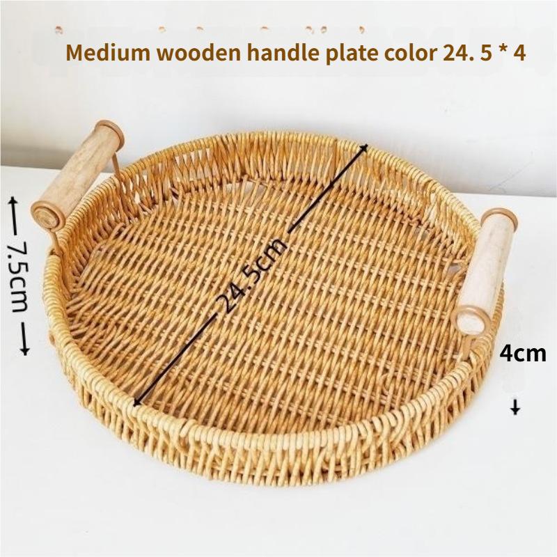 Hand-woven Fruit Basket Japanese Bread Basket Household Storage Basket