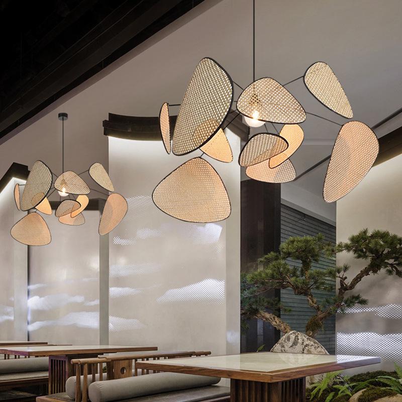 Pre-owned Wabi-sabi Rattan Pendant Lamp for Zen Tea Rooms & Creative Spaces