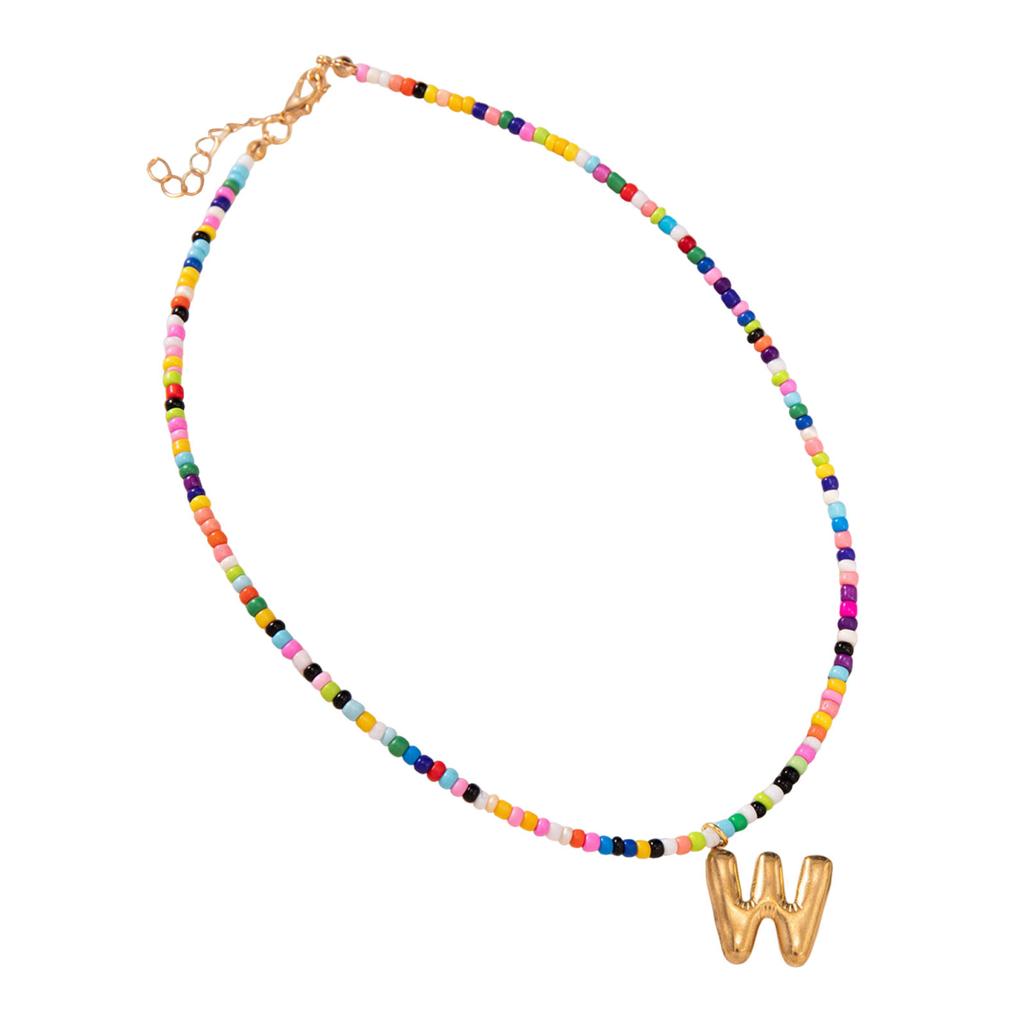 Colorful Initial Necklaces Christmas Gifts for Girls Grandkids Teenage Birthday Gifts, Gold Letter Pendent Necklace Jewelry