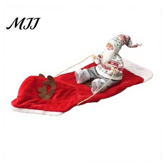 Pet Christmas Photo Props Santa Riding Dog Costume, Rider Outfit, Hooded Funny Holiday Costume for Winter Cosplay Small Medium Large Dogs, Xmas Party