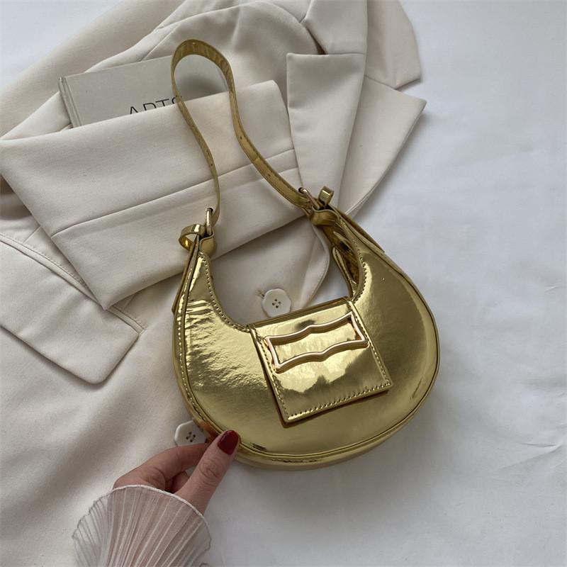 Trendy Chic Women's Shoulder Bag Simple Fashion Pu Material Street Style Small Crossbody Bag