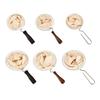 3pcs Washable Cloth Coffee Filter Pouches Coffee Sock Strainer with Wooden Handle Multi Size Brewing Accessories