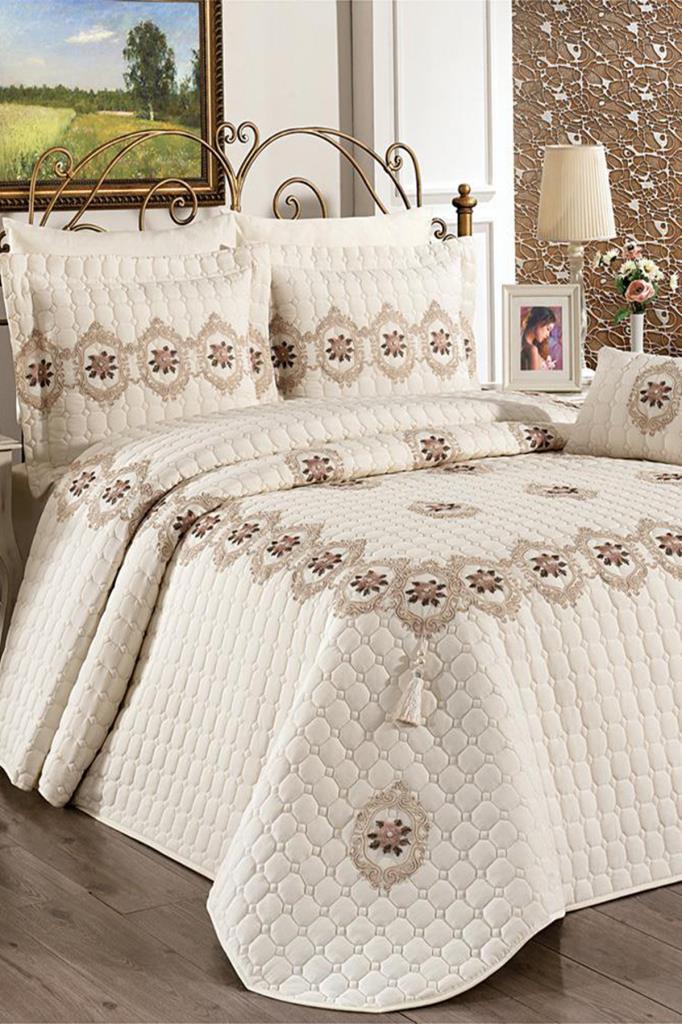 Angel Double Bedspread - Cream Gold