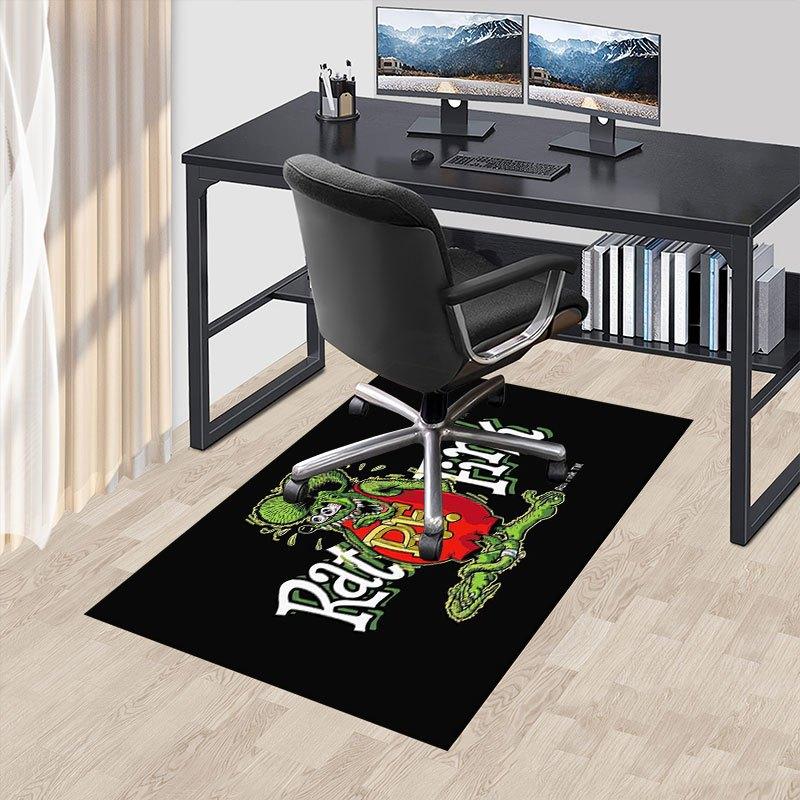 Rat Fink T-Shirt - Classic Green Mouse Car Racing TeeOffice Mat Perfect for Home Decor Office Desk Chair Rugs Chair Carpet for Office Polyes