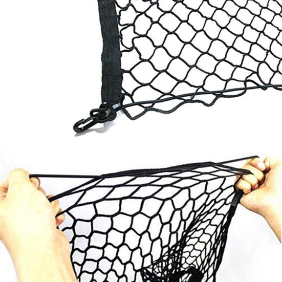 Car Cargo Net Lightweight with Four Hooks Polypropylene Fiber Universal Truck Net for Car Roof