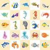 50 Sea Life Stickers Underwater World Series Cartoon Cute Diy Starfish Jellyfish Graffiti Stickers