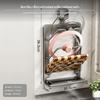 Wall Mount Suction Kitchen Organizer Rack, NoDrill Lid & Cutting Board Holder Gunmetal Gray 1 Tier