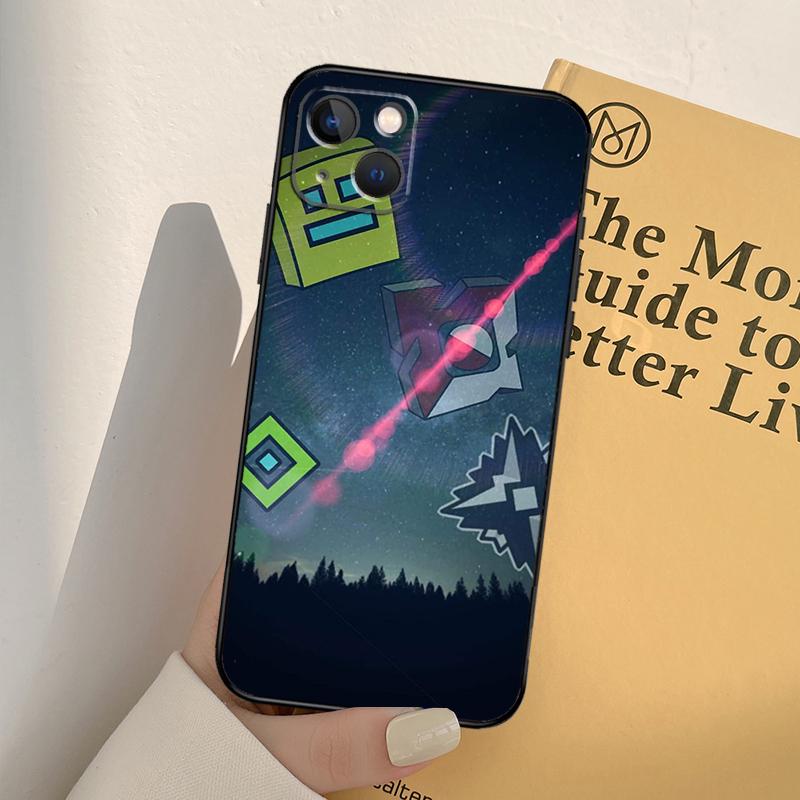 Zadní kryt Geometry Dash pro iPhone 13 12 Mini 11 14 Pro Max 6S 8 7 Plus SE 2022 2020 X XS Max XR