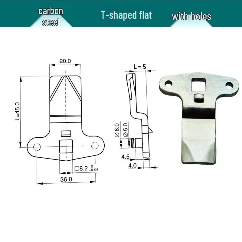 MS324 Zinc Alloy T/L-Type Handle Lock for Air Purifier Door and Industrial Equipment