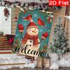 2D Flat - 2D Flat - 2D Flat Christmas Hat Snowman Garden Flag X 2 (1) Outdoor Garden Flag Double-Sided Home Decoration Courtyard Decoration Outdoor D