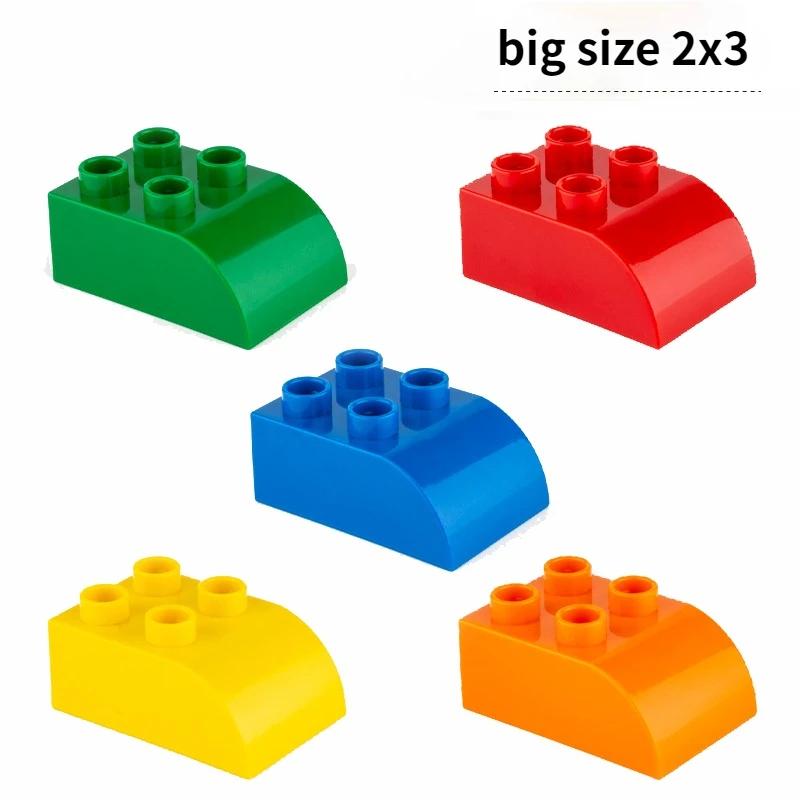 

arc-shaped Brick 2x3 5pcs DIY Classic Education Building Blocks Compatible With Duplo Large Bricks Toys For Children