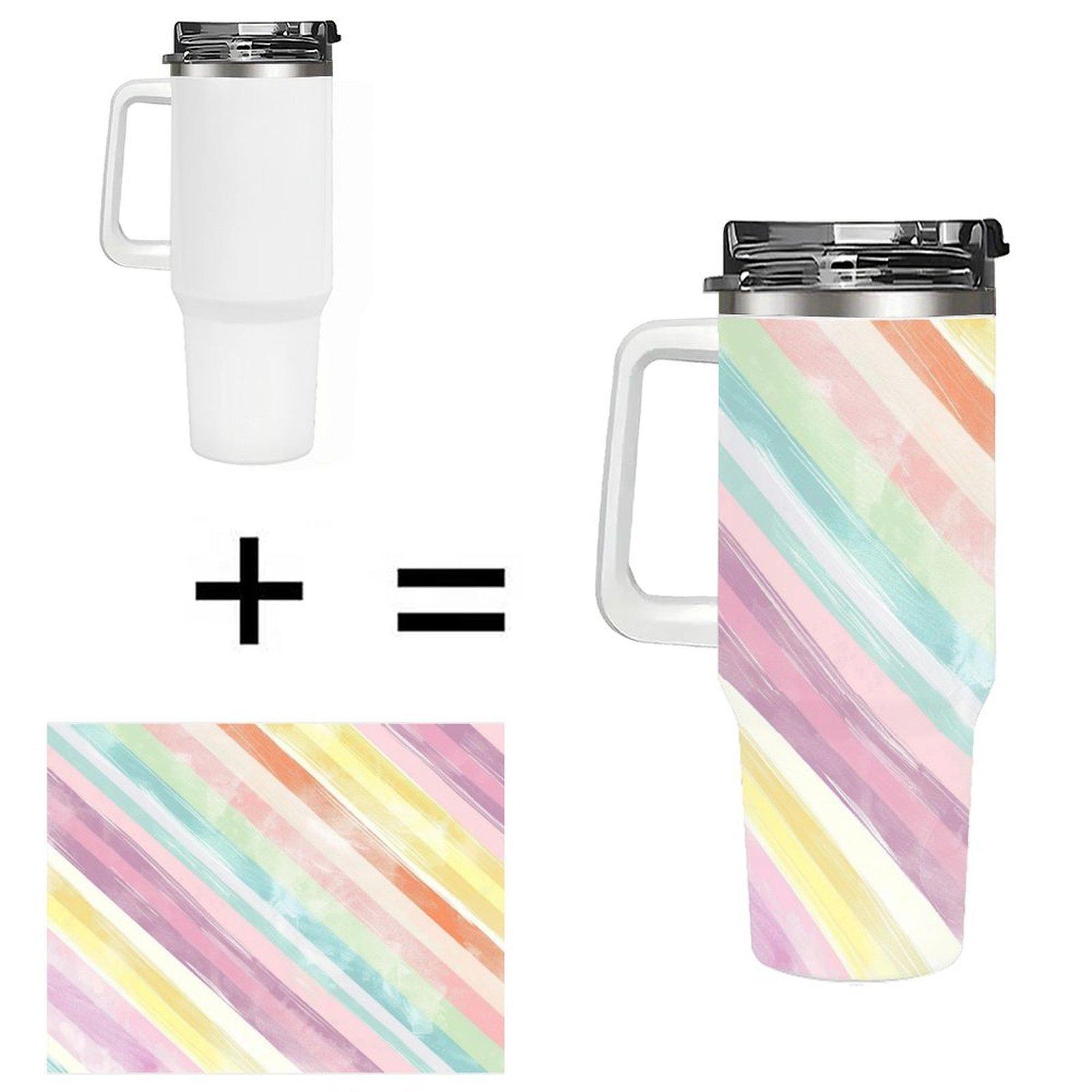 40oz Handled Blank Sublimation Stainless Steel Tumbler Drop Shipping for Spa Beauty Salon Custom Brand Drinkware 40oz(1133.98g) белый