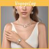 Geometrische Silberperlenkette mit Vergoldung für elegante Frauen