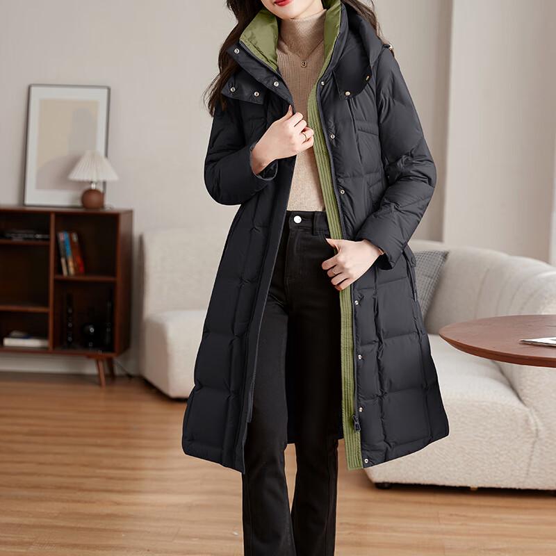 Yiliteng Women's Fashion Hooded White Duck Down Jacket