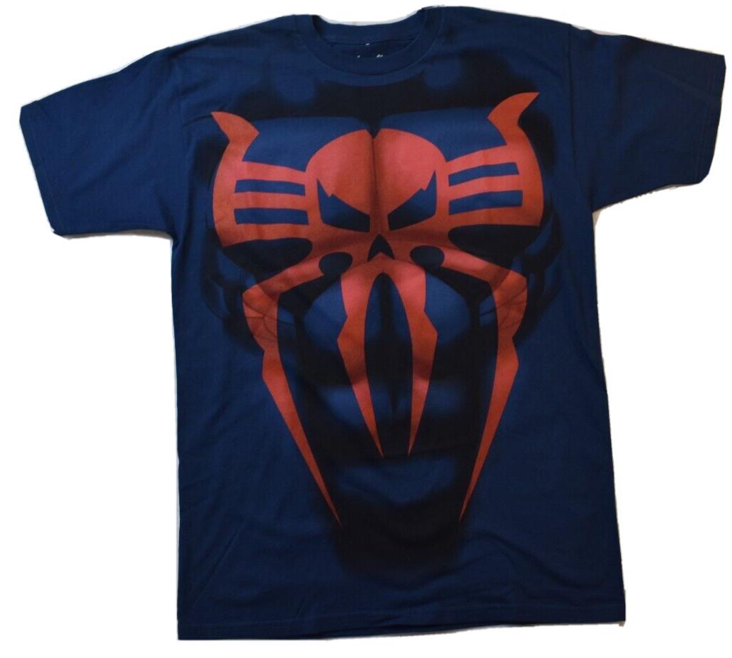 WeLoveFine Marvel SpiderMan Mens I Am SpiderMan 2099 Blue Costume Shirt New M S