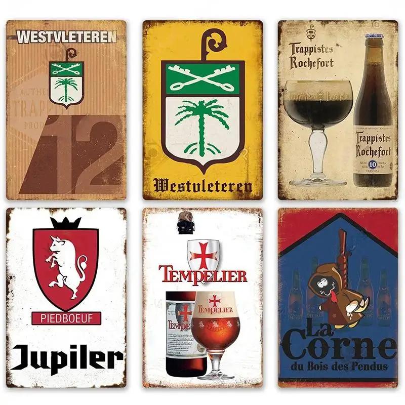 Vintage Beer Brand Sign Metal Tin Plaque Metal Poster Decorative Plaque Home Decor Man Cave Bar Pub Workshop Wall Decoration