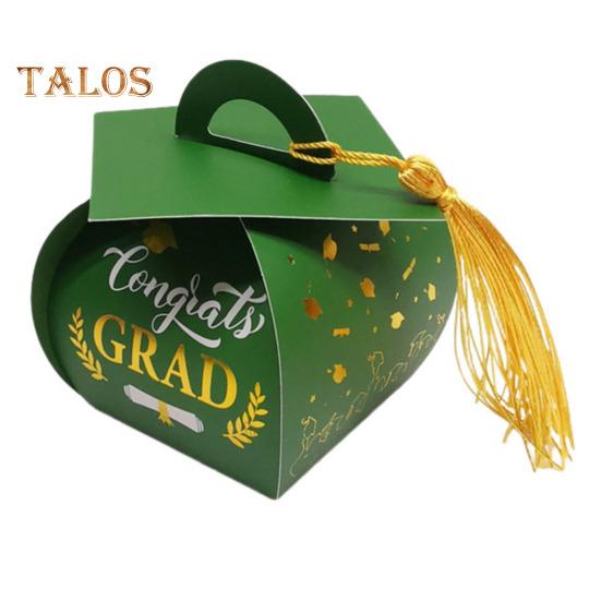 Graduation Cap Gift Box Class of 2025 Grad Cap Candy Treat Box with Tassel Table Centerpiece for Graduation Party Favors