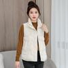 Winter down cotton vest women's new fashion short loose and versatile simple and light sleeveless stand-up collar vest