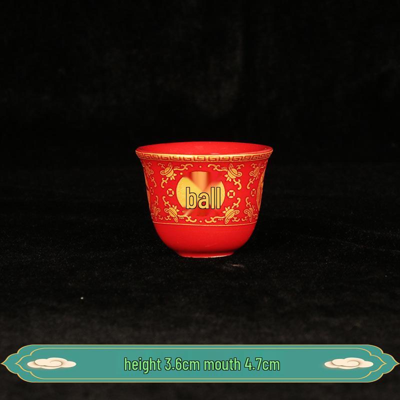 Keramische Opferbecher für Buddha, Guanyin und den Gott des Reichtums - Klein, Perfekt für Weihwasser und zum Anziehen von Reichtum.
