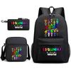 Rhythm Box Children's Backpack Crossbody Bag Pencil Bag Rabub Cute Elementary School Bag Three-piece Set