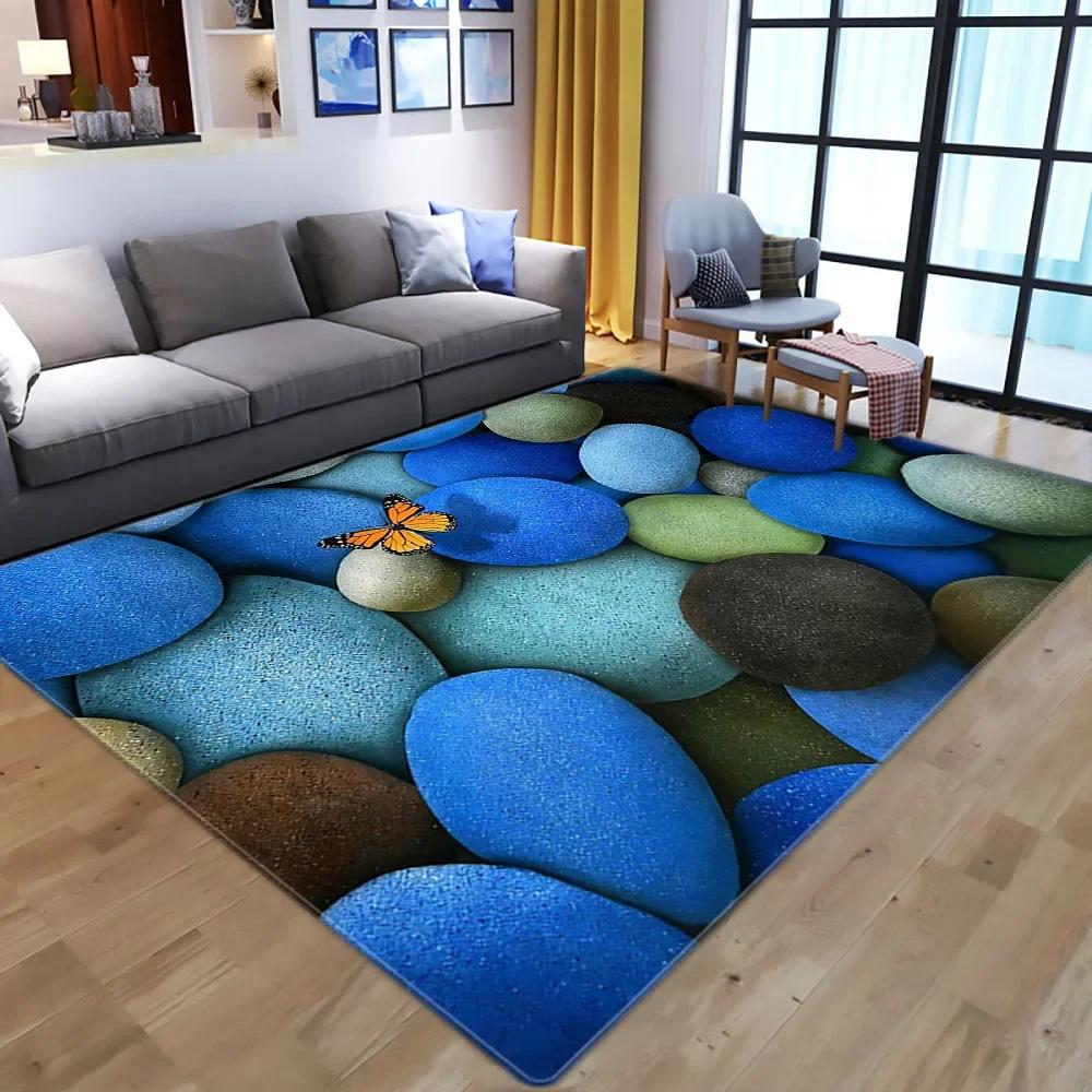 Dreamy Butterfly Pattern Carpets for Living Room Bedroom Area Rugs Child Room Play Rug Cartoon 3D Printing Kids Game Mats