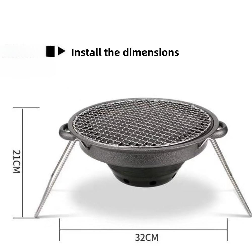 KOSUN Outdoor Barbecue Stove Indoor Charcoal Fire Round Thick BBQ Stove Picnic Barbecue Stove Camping Bracket Barbecue Stove