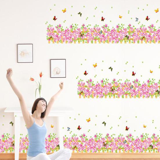 

Наклейка на стену Съемный забор из ПВХ Наклейка-бабочка ТВ-фон