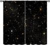 Outer Space Curtains,System Universe Knowledge Educational Learning Planet Astronomy Pattern Drapes Window 2 Panel Rod Pocket