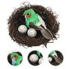 1 Set Artificial Bird Decorative Lightweight Simulation Bird Nest Set Home Decor for Courtyard Garden