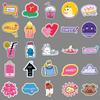 Korean Style Cute Cartoon Graffiti Stickers - 50 Waterproof Sheets for Phone Cases & Suitcases
