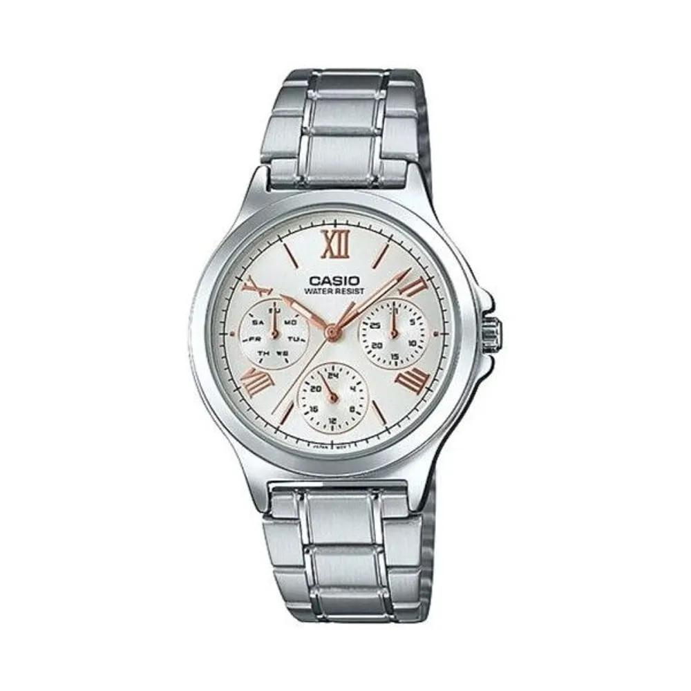 [Cio] LTP-V300D-7A2 Multi-Hand Analog Women s Metal Watch