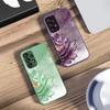 Side Lotus White For Samsung Galaxy S10 4G S20 11E 30 S21 21Fe 22 S24 Pro S23 Ultra 5G S8 S9 Tempered Glass Phone Case