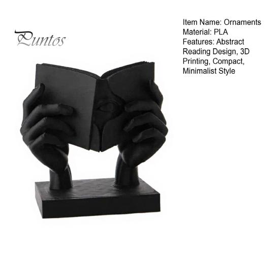 Solide Textur Skulptur 3D Gedrucktes Abstraktes Gesicht & Hand Reading Skulptur, Moderne Minimalistische Kunstfigurine, Exquisites Tischplatten Kleines Schreibtischornament,