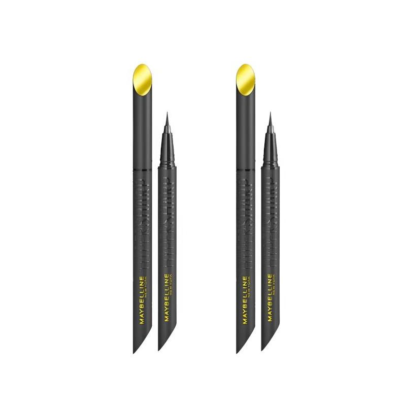 Подводка-маркер для глаз Maybelline, ультратонкая, водостойкая, стойкая и не размазывается Открытая подводка-маркер-Классический Чистый Черный2 чёрный