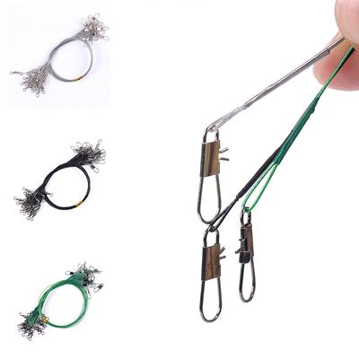 1ks rolovací rybářský vlasec z nerezové oceli proti kousnutí s otočným rybářským vodítkem a příslušenstvím