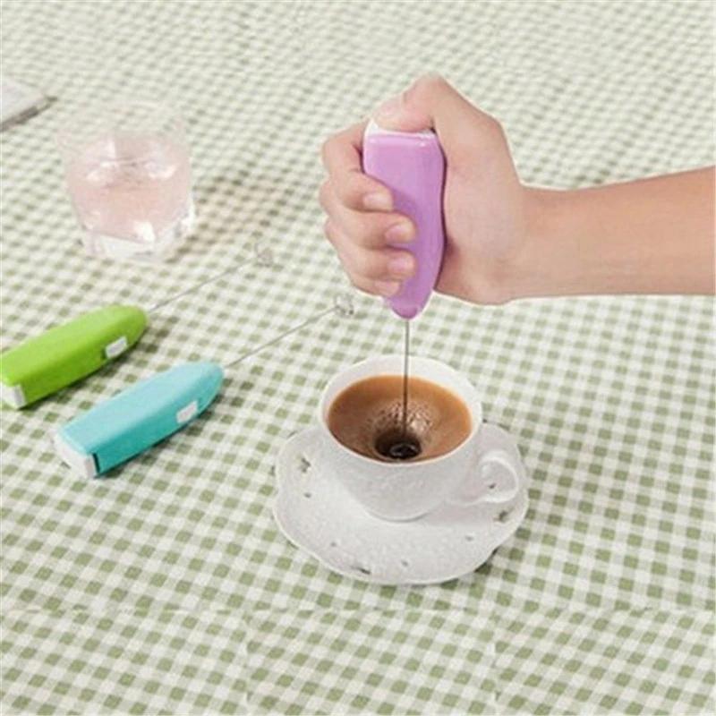 Electric Milk Frother Egg Whisk Beater Battery Powered Handheld Foam Maker with Stand for Kitchen Milk Coffee Egg Stirring Tools