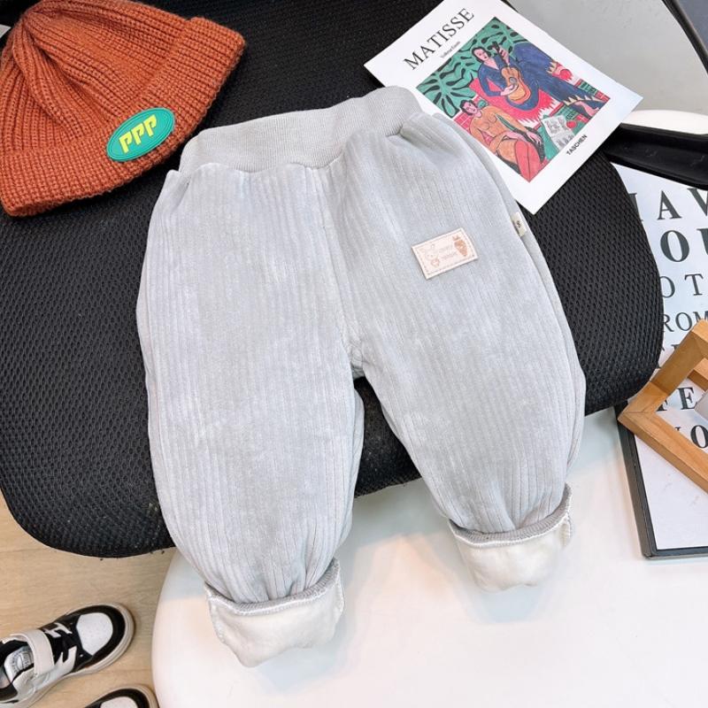 

Детские штаны с подкладкой, детские новые спортивные штаны для осени и зимы, утолщенные теплые штаны для мальчиков и девочек, детская верхняя одежда, брюки с эластичной резинкой на талии 110 серый