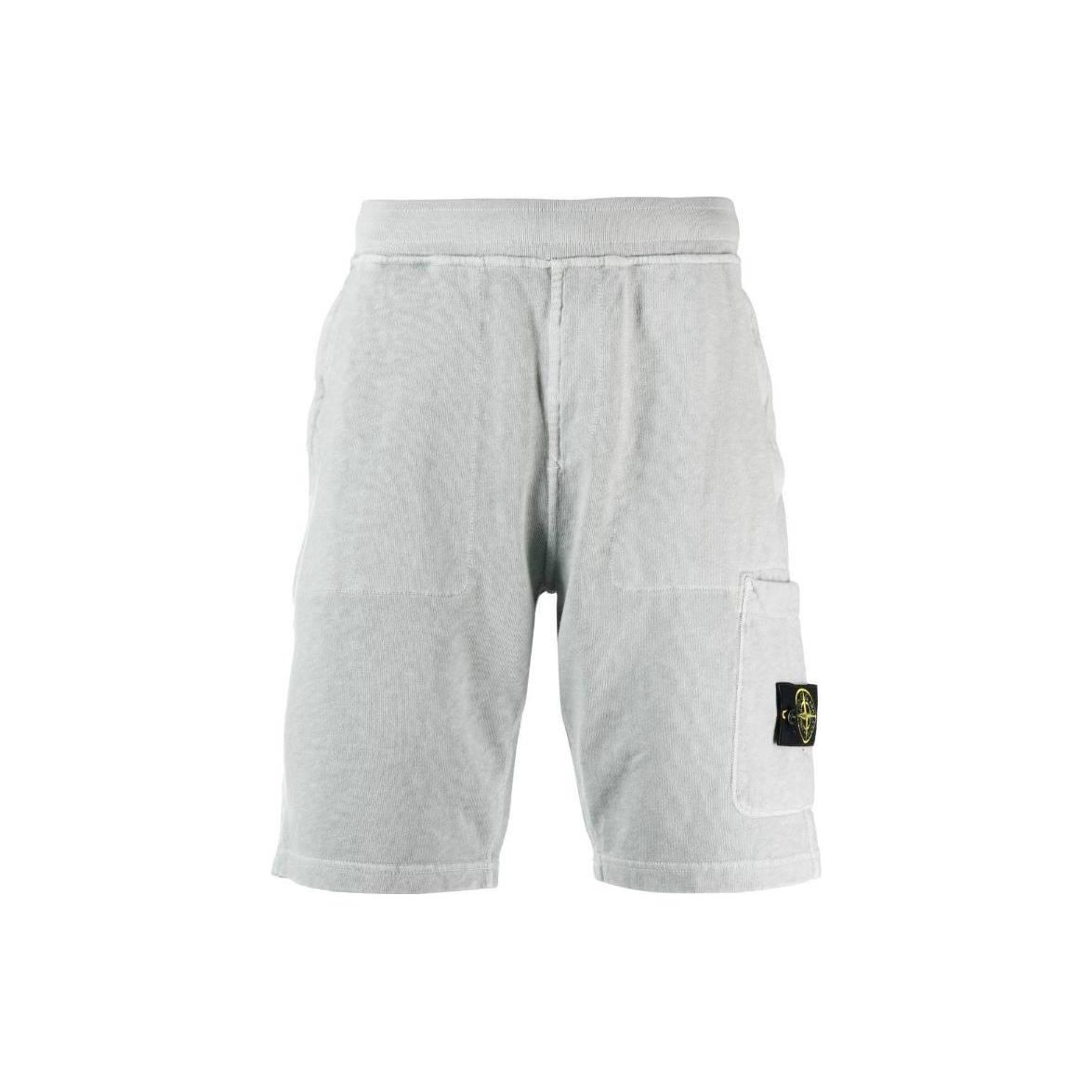 

STONE ISLAND Однотонные шорты с эластичной талией и принтом компаса для мужчин 781564060-V0141 XL