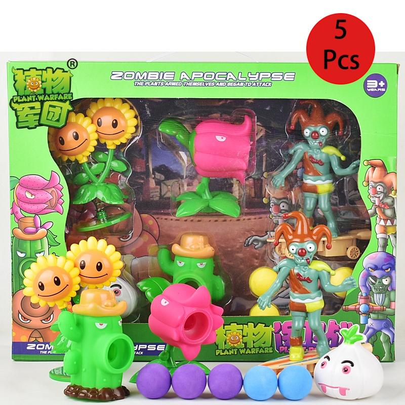 Plants Vs Zombie Peashooter Action Figure Dolls Set High Quality Kids Present