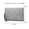 Whatna Leather Clutch Bag B5 6 Card Slots Coin Purse Business Casual Formal Wedding Ceremony Wedding Reception Bag for Men Blue Gray Black 9972 2-way