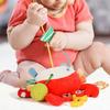 Distorting Mirror Plush Stuffed Sensory Toy with Clamp Stroller Hanging Ornaments  Toddlers