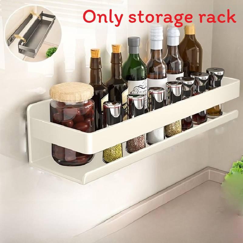 Wall Mount Spice Rack With Removable Shelves For Kitchen Organization And Storage