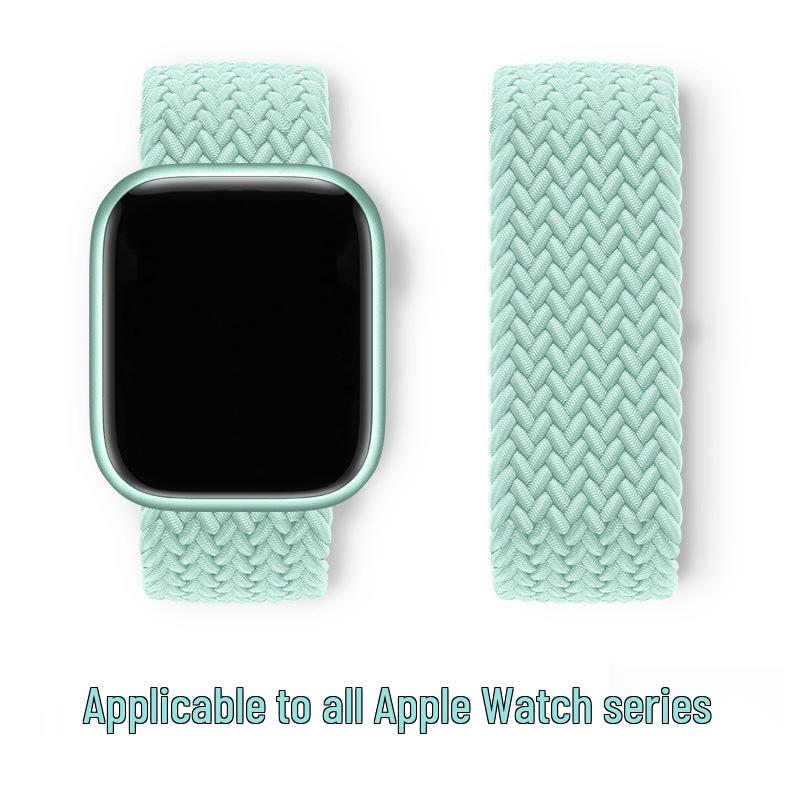

Braided Nylon Elastic Apple Watch Band - Compatible with Series SE/8/7/6/5/4/3/2. 38/40/41mm M 145mm