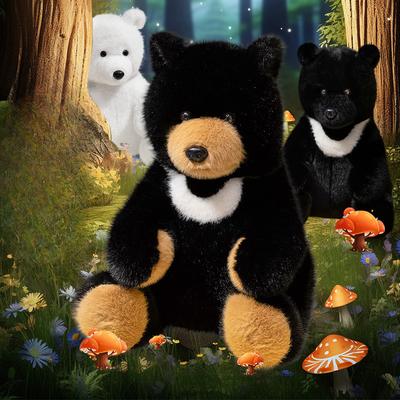 Simulated Brown Bear Rag Doll Big Bear Cute White Bear Doll Girl Plush Toy Bear Doll Give Children Gift