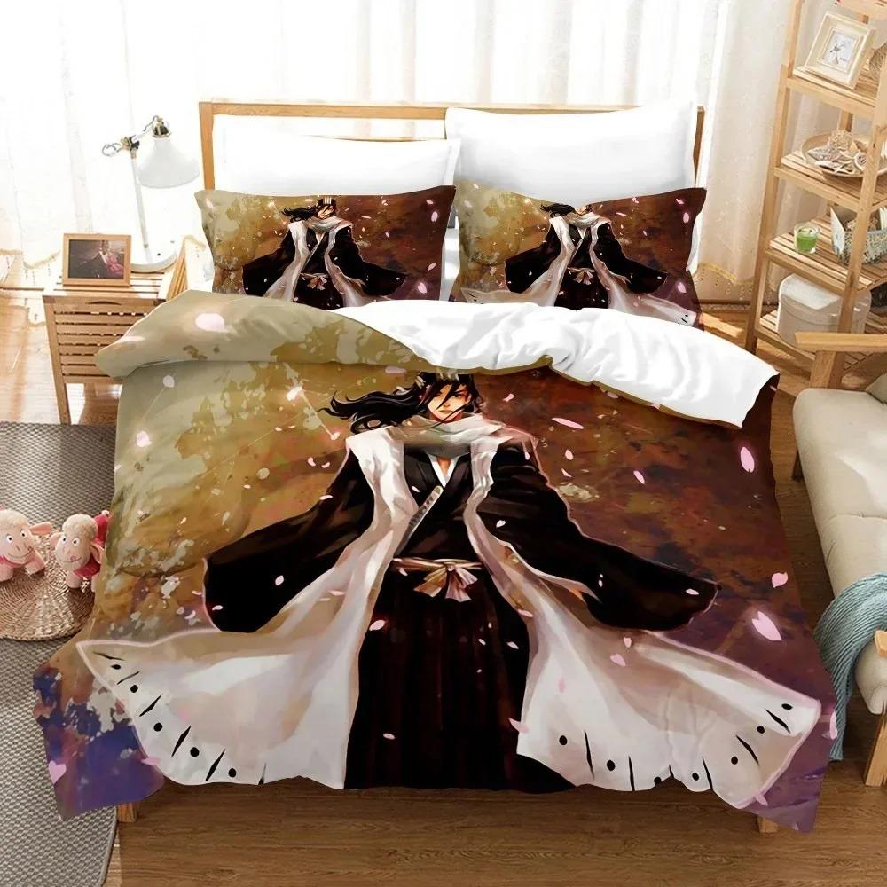 Anime Bleach Toushirou Ichigo Povlak na peřinu Povlak na polštář Kolekce povlečení Dvojče Twin Plné Královna Král Dospělí Děti Ložní prádlo Povlak na přikrývku