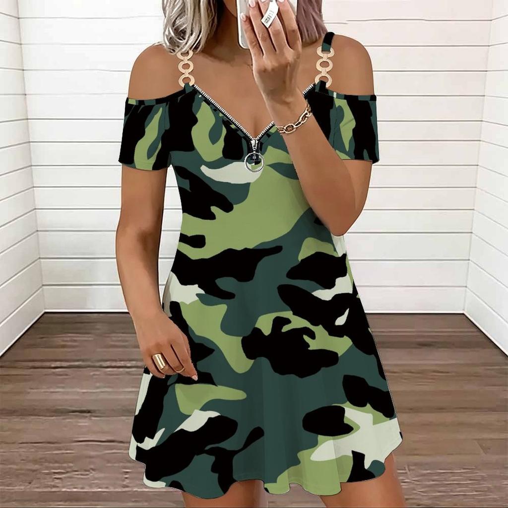 Ladies Sleeveless Strap Dress Plus Size Tropical Floral Printed Loose Seaside Sundress