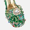Fashion 2024 Summer Satin Rhinestone Gem Sandals 14.5cm High Heel Open Toe Thick Heel Platform Shiny Women's High Heel Shoes Size34-43